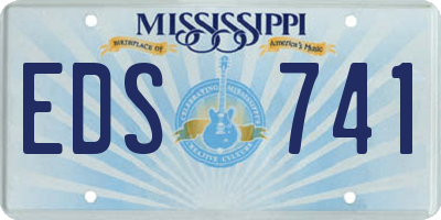 MS license plate EDS741