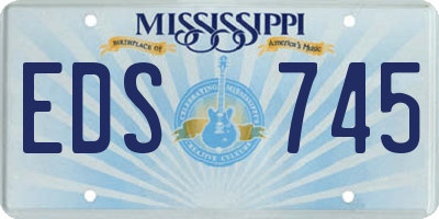 MS license plate EDS745