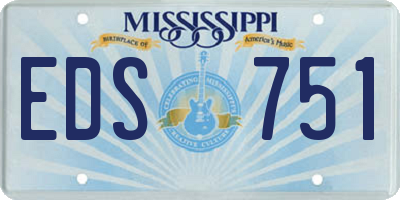 MS license plate EDS751