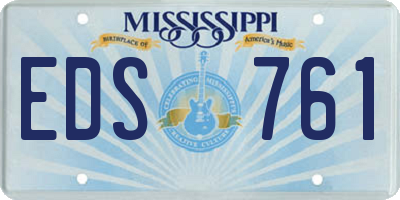 MS license plate EDS761