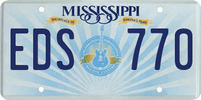 MS license plate EDS770