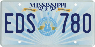 MS license plate EDS780