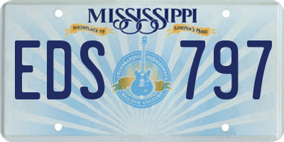 MS license plate EDS797