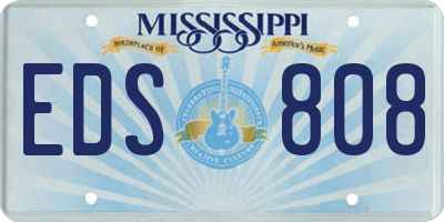 MS license plate EDS808