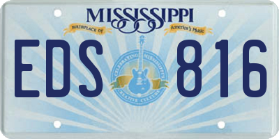 MS license plate EDS816