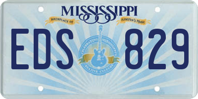 MS license plate EDS829
