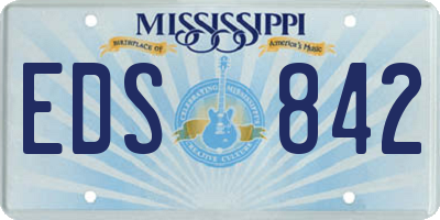 MS license plate EDS842
