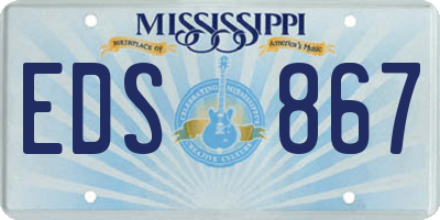MS license plate EDS867