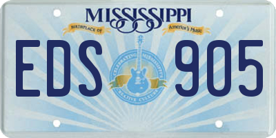 MS license plate EDS905