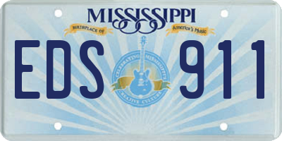 MS license plate EDS911
