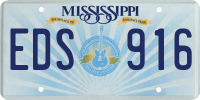 MS license plate EDS916