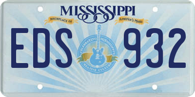 MS license plate EDS932