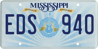 MS license plate EDS940