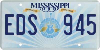 MS license plate EDS945