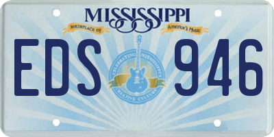 MS license plate EDS946