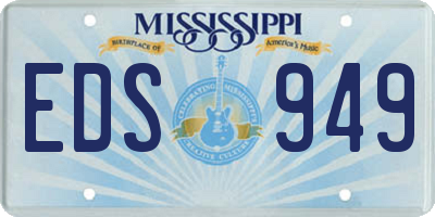 MS license plate EDS949