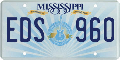 MS license plate EDS960