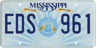 MS license plate EDS961