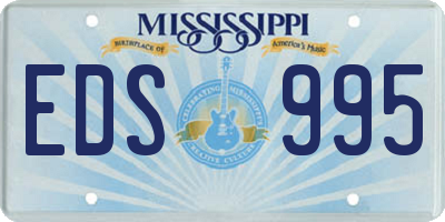 MS license plate EDS995