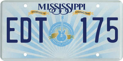 MS license plate EDT175