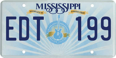 MS license plate EDT199