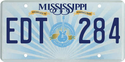 MS license plate EDT284