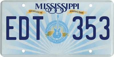 MS license plate EDT353