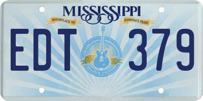 MS license plate EDT379