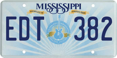 MS license plate EDT382