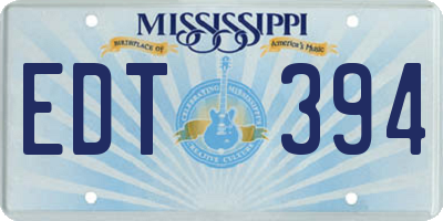 MS license plate EDT394
