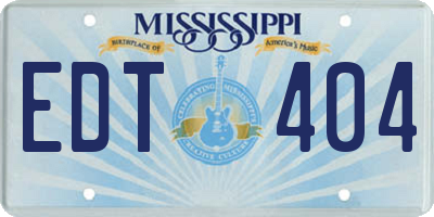 MS license plate EDT404