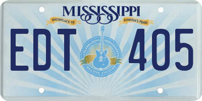 MS license plate EDT405