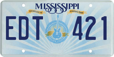 MS license plate EDT421