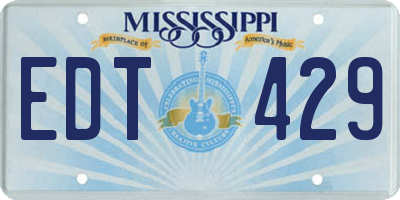 MS license plate EDT429