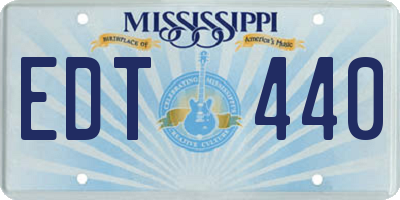 MS license plate EDT440