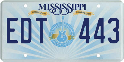 MS license plate EDT443