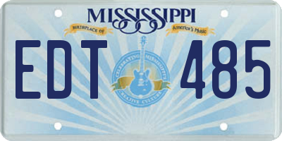 MS license plate EDT485