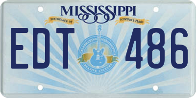MS license plate EDT486