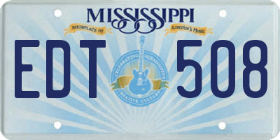 MS license plate EDT508