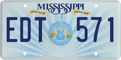 MS license plate EDT571
