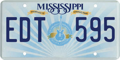 MS license plate EDT595