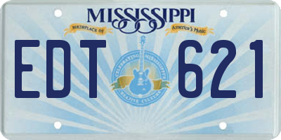 MS license plate EDT621