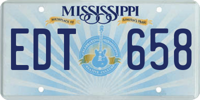 MS license plate EDT658