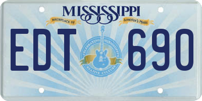 MS license plate EDT690