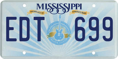 MS license plate EDT699