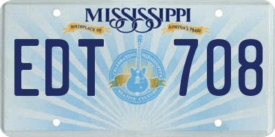 MS license plate EDT708