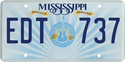 MS license plate EDT737