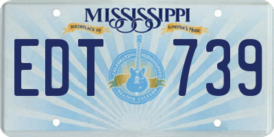 MS license plate EDT739