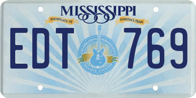 MS license plate EDT769