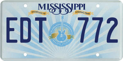 MS license plate EDT772